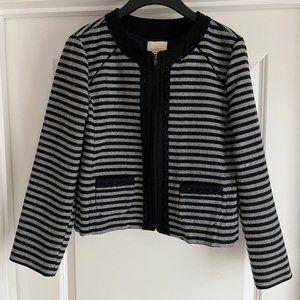J. Crew Factory Navy Striped Suit Jacket / Blazer, Size 2 (NWT)